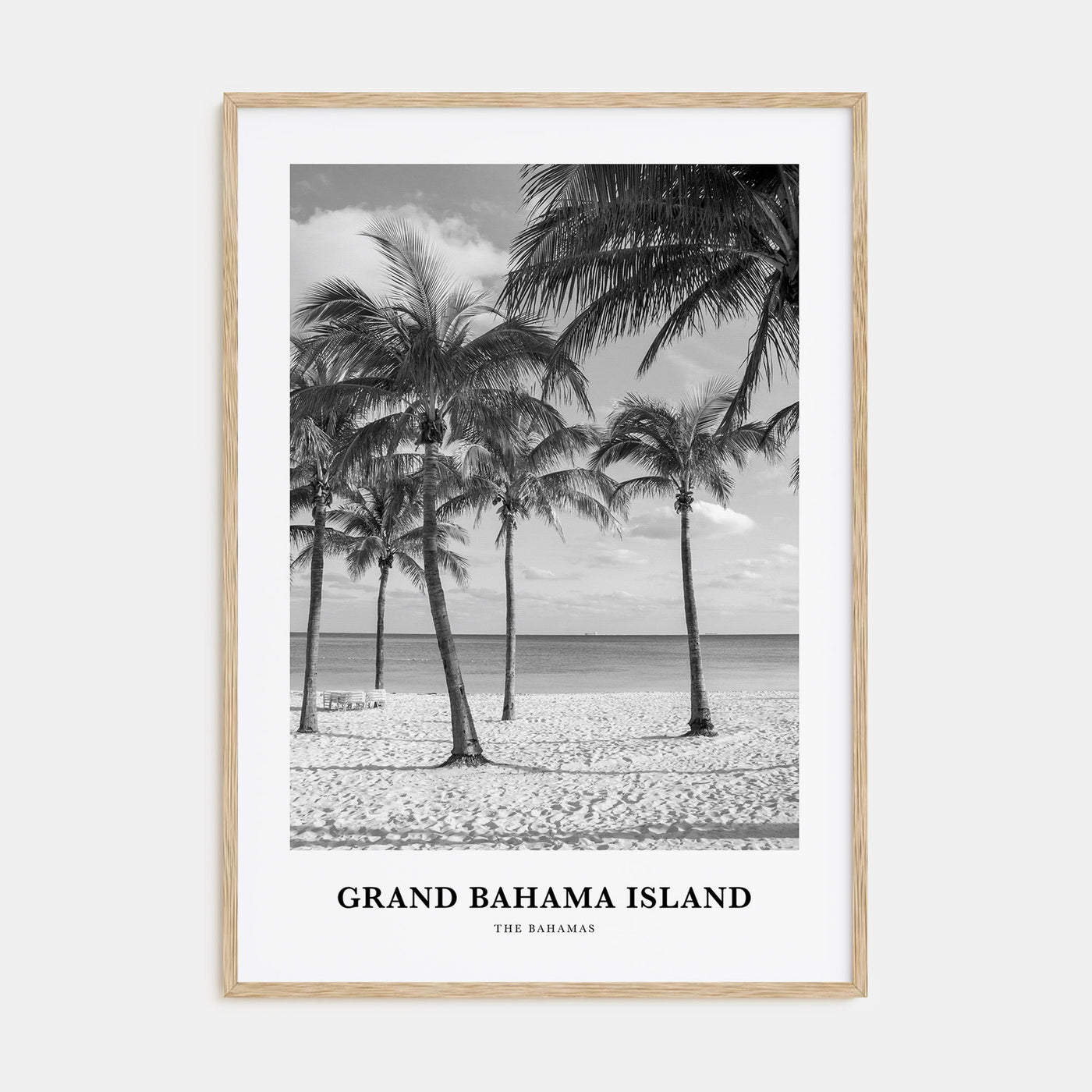 Grand Bahama Island Portrait B&W Poster