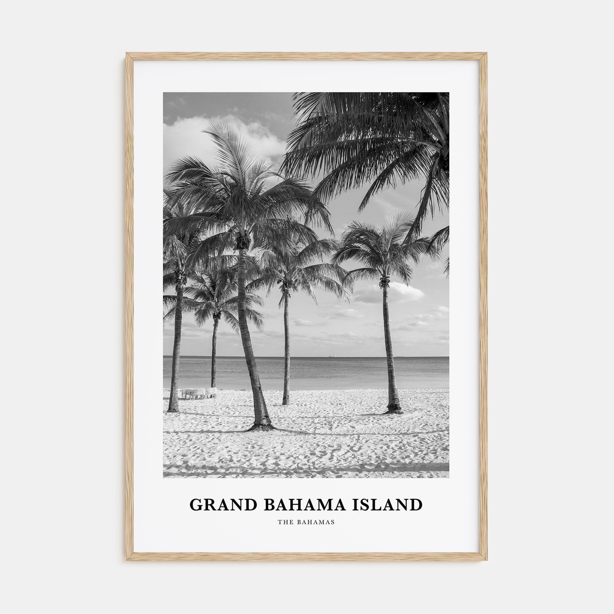 Grand Bahama Island Portrait B&W Poster
