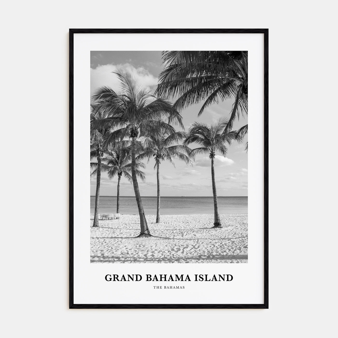 Grand Bahama Island Portrait B&W Poster