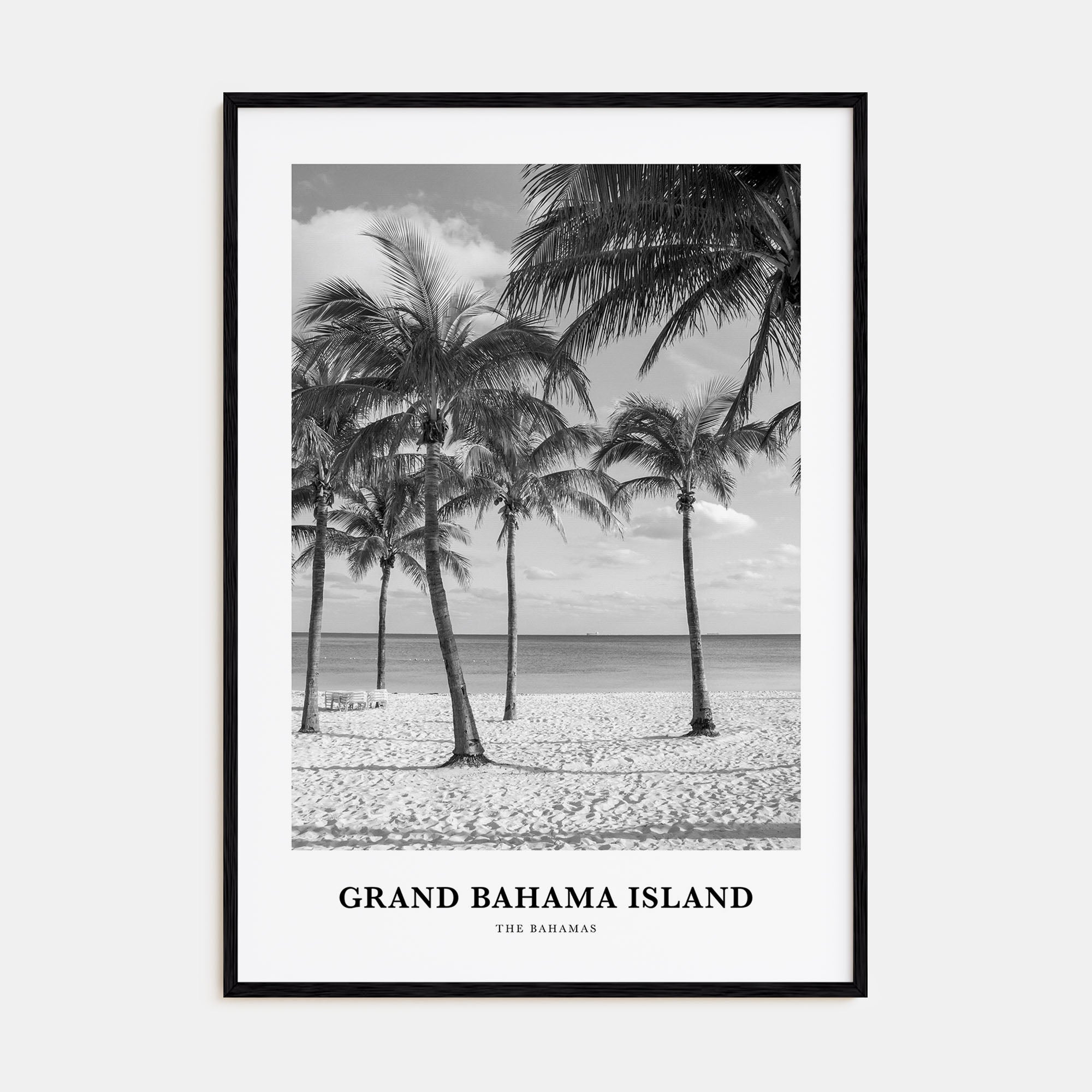 Grand Bahama Island Portrait B&W Poster