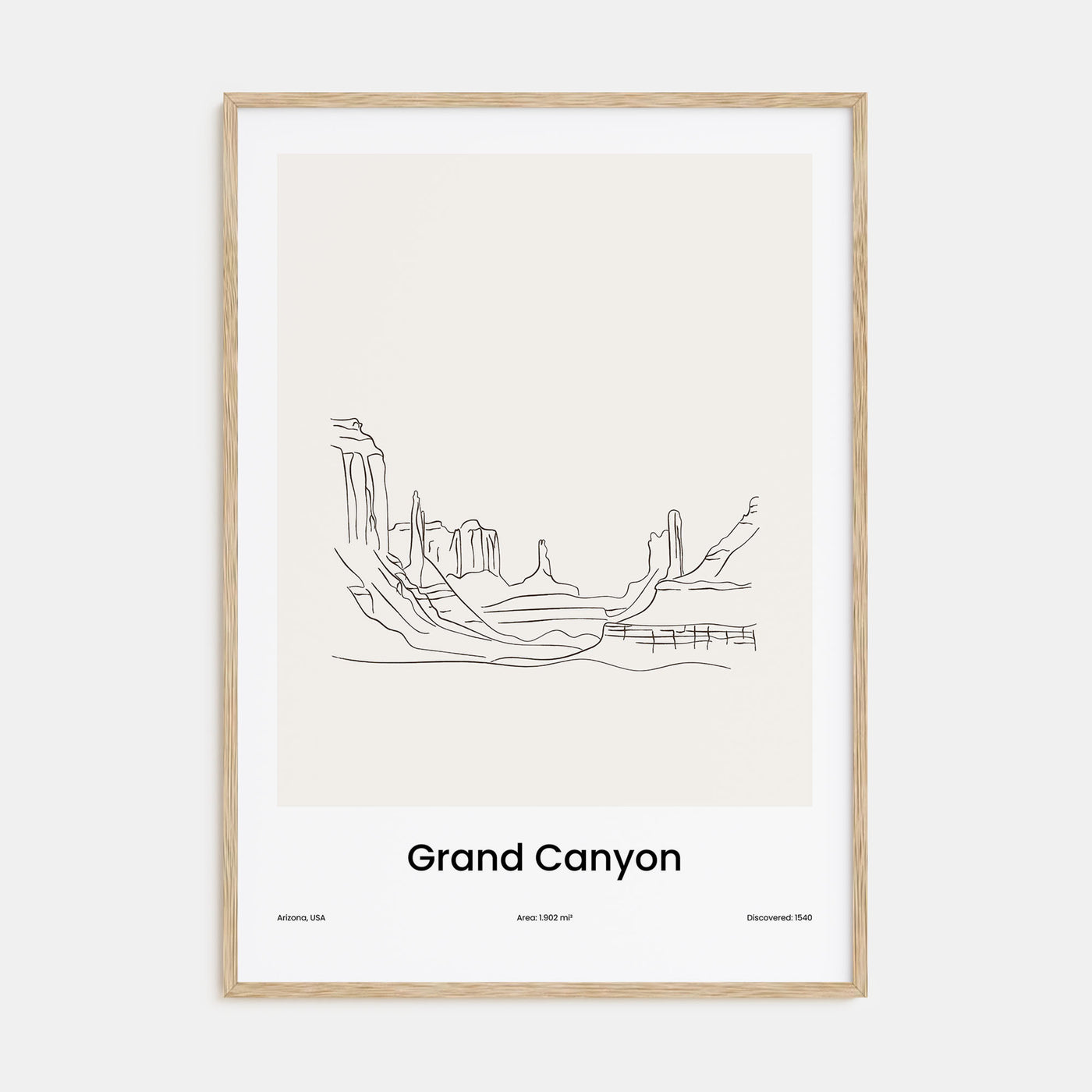 Grand Canyon Drawn Poster