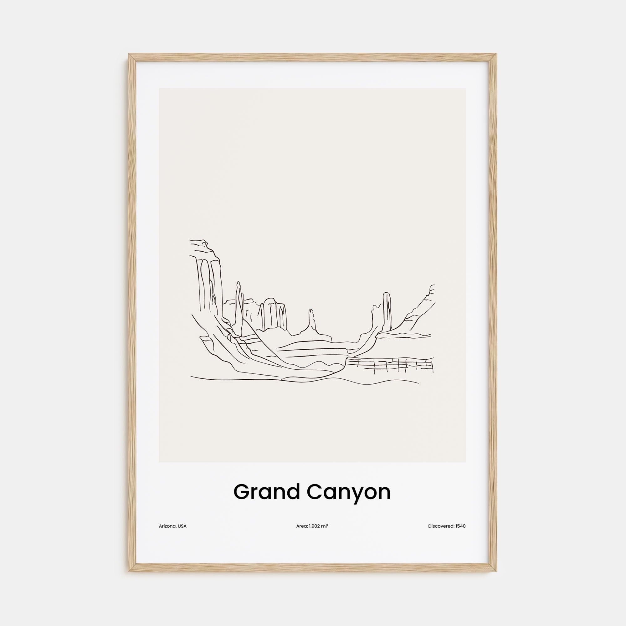 Grand Canyon Drawn Poster