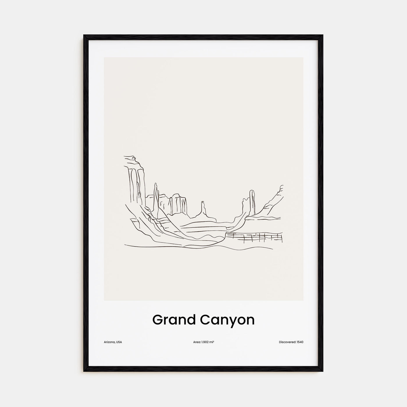 Grand Canyon Drawn Poster