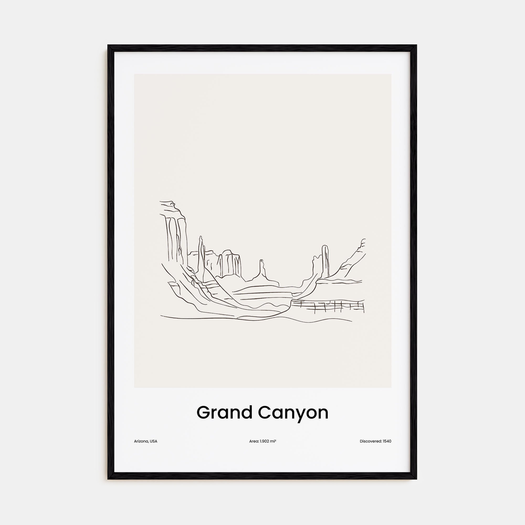 Grand Canyon Drawn Poster