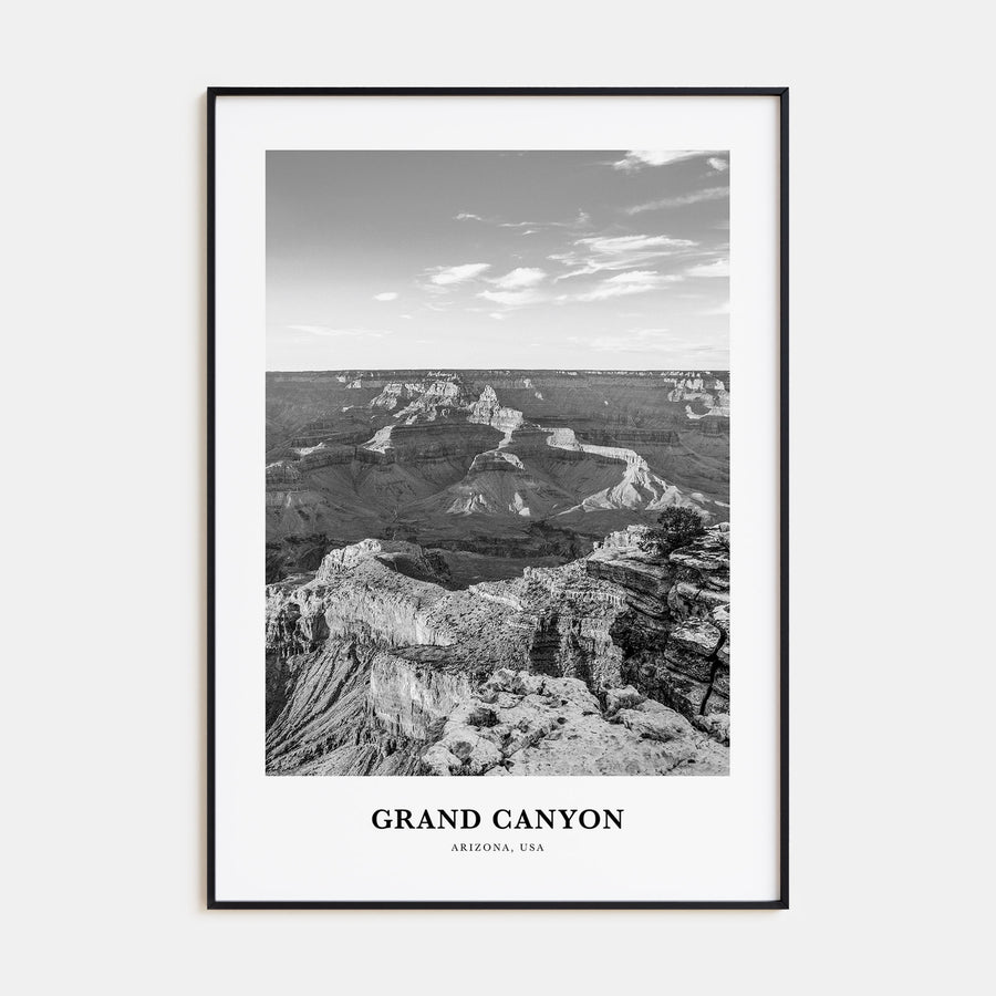 Grand Canyon Portrait B&W Poster