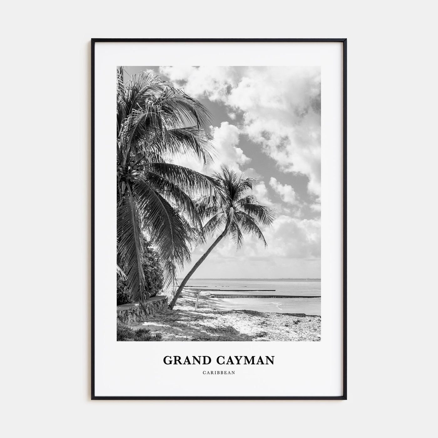 Grand Cayman Portrait B&W Poster