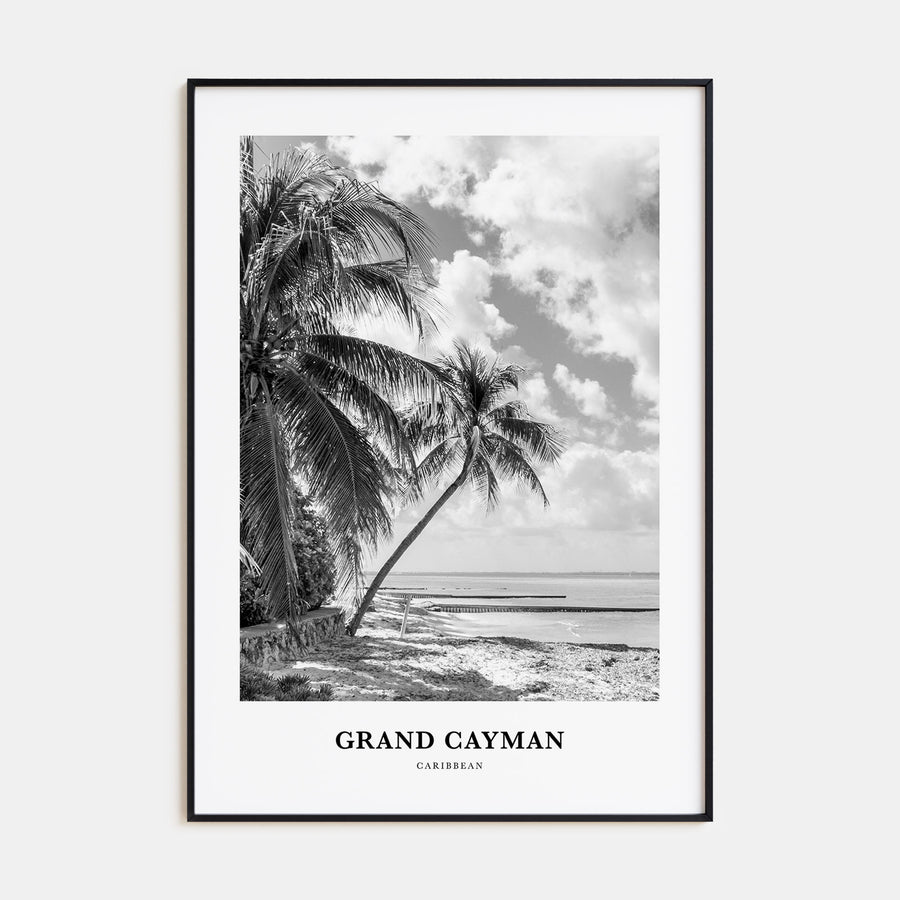 Grand Cayman Portrait B&W Poster