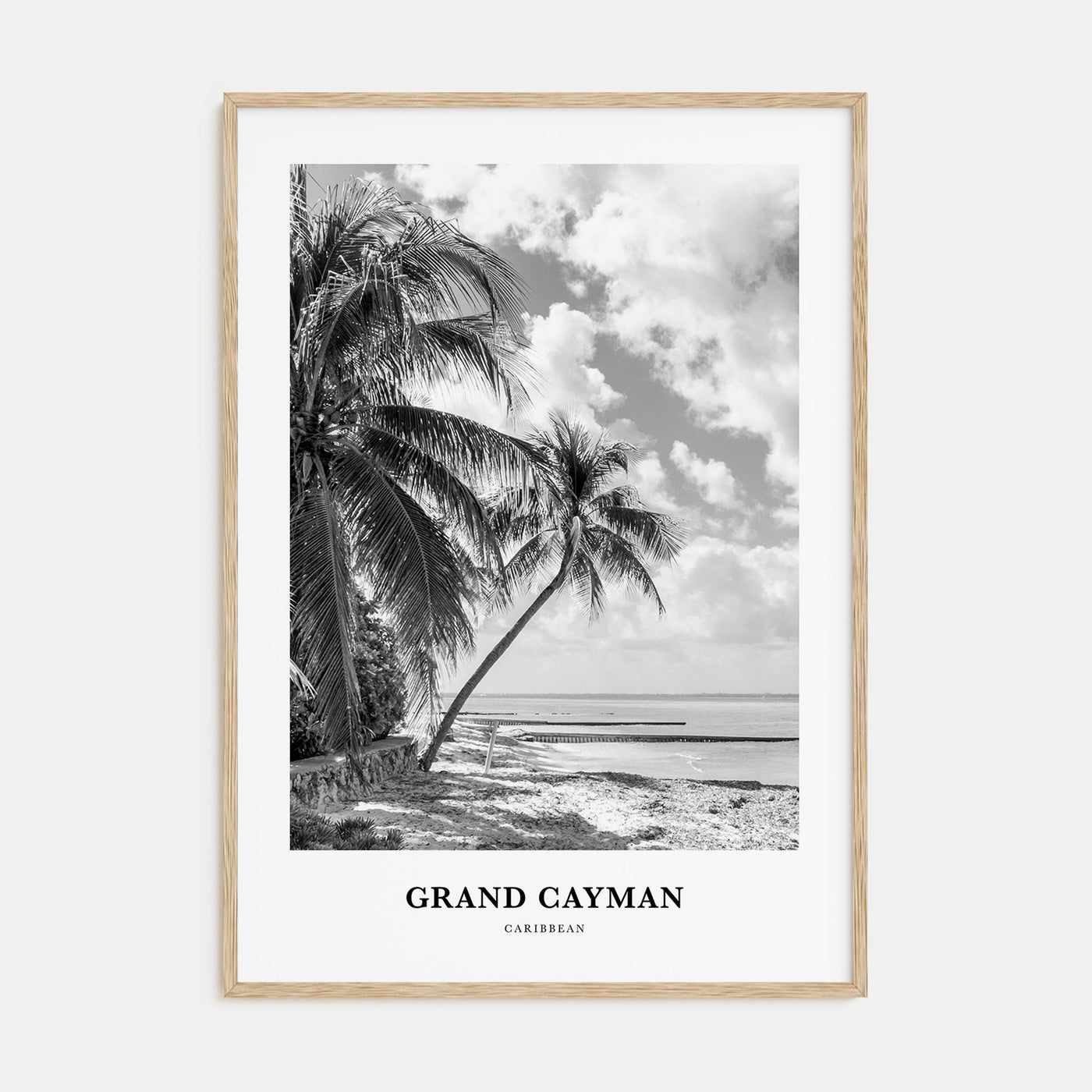 Grand Cayman Portrait B&W Poster