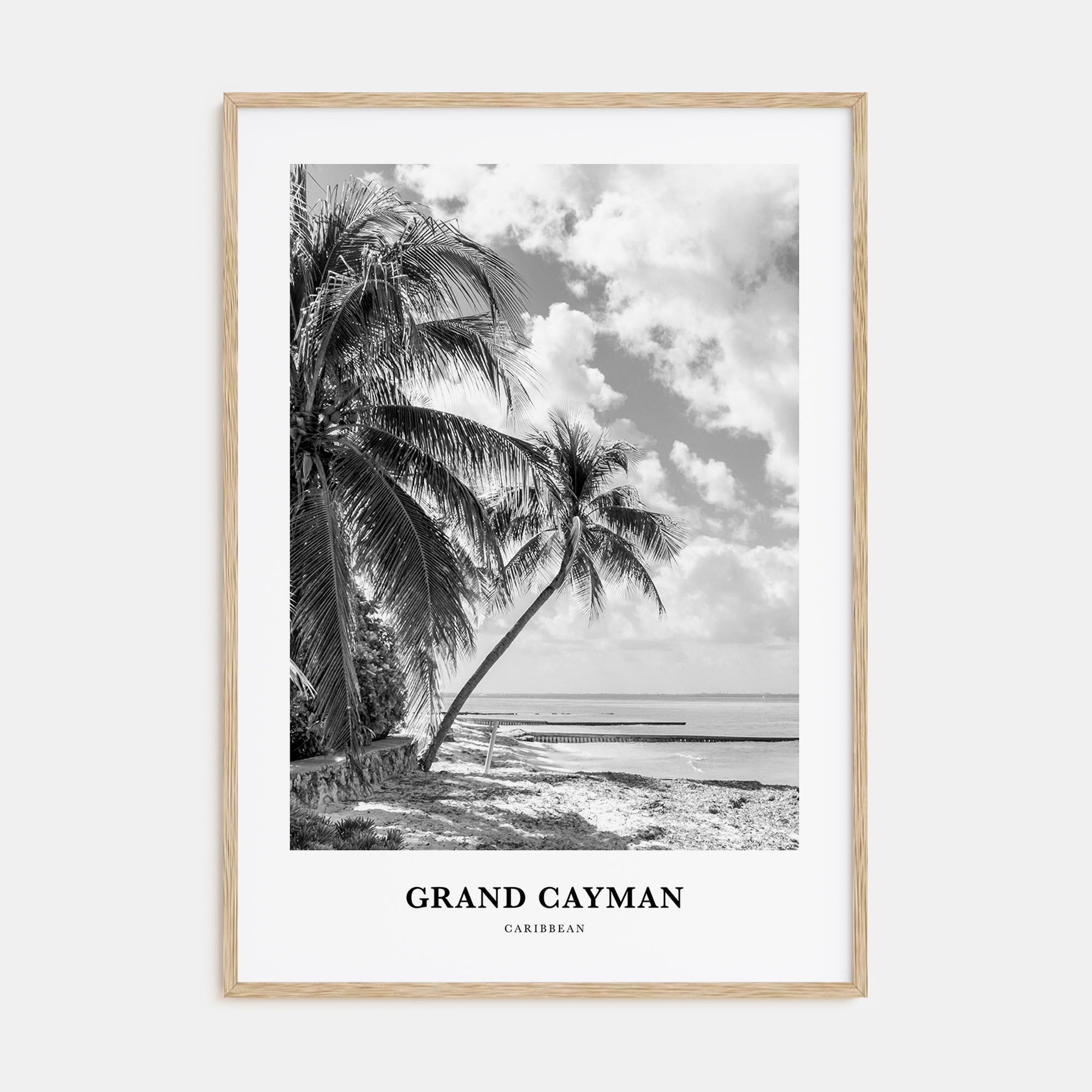 Grand Cayman Portrait B&W Poster