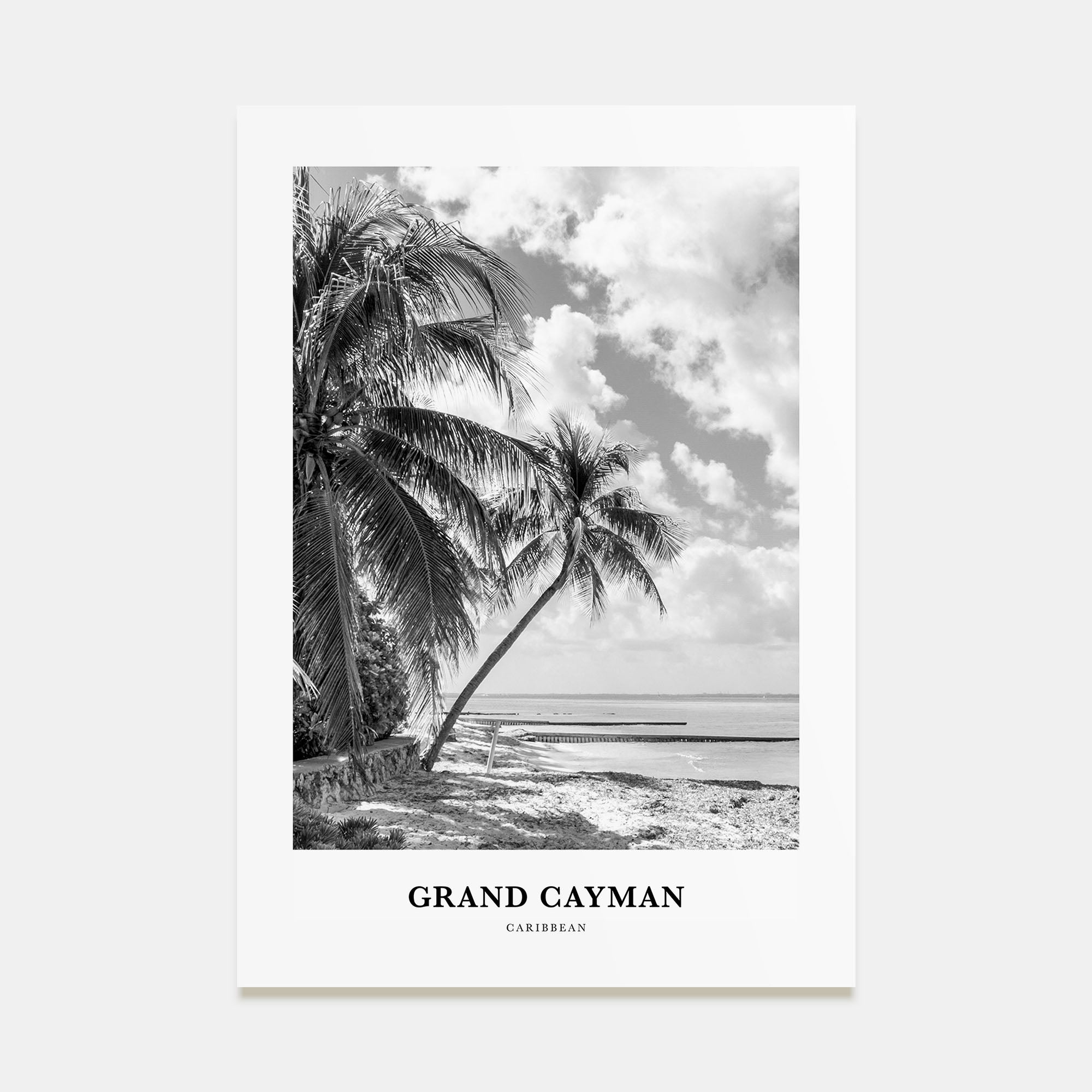 Grand Cayman Portrait B&W Poster