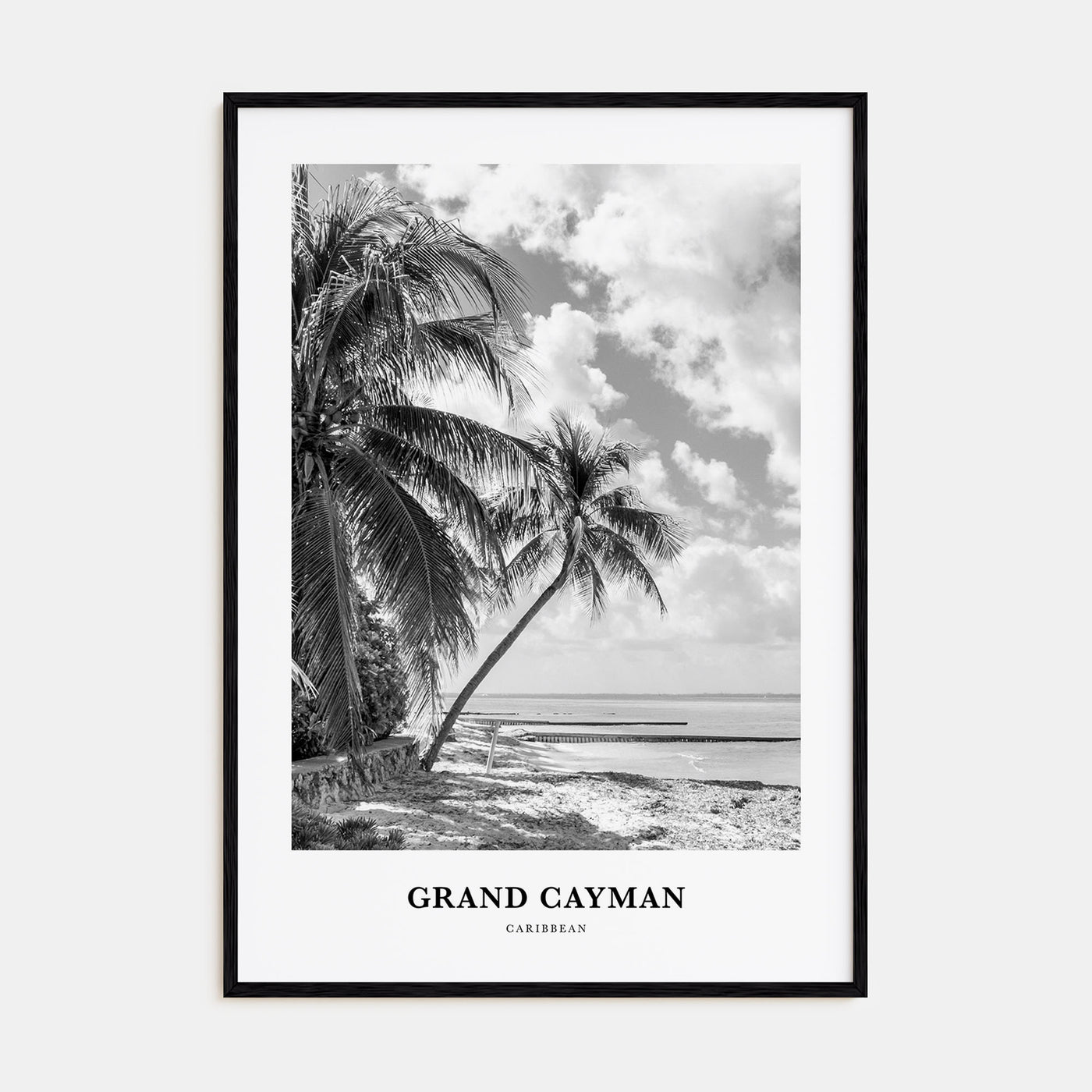 Grand Cayman Portrait B&W Poster