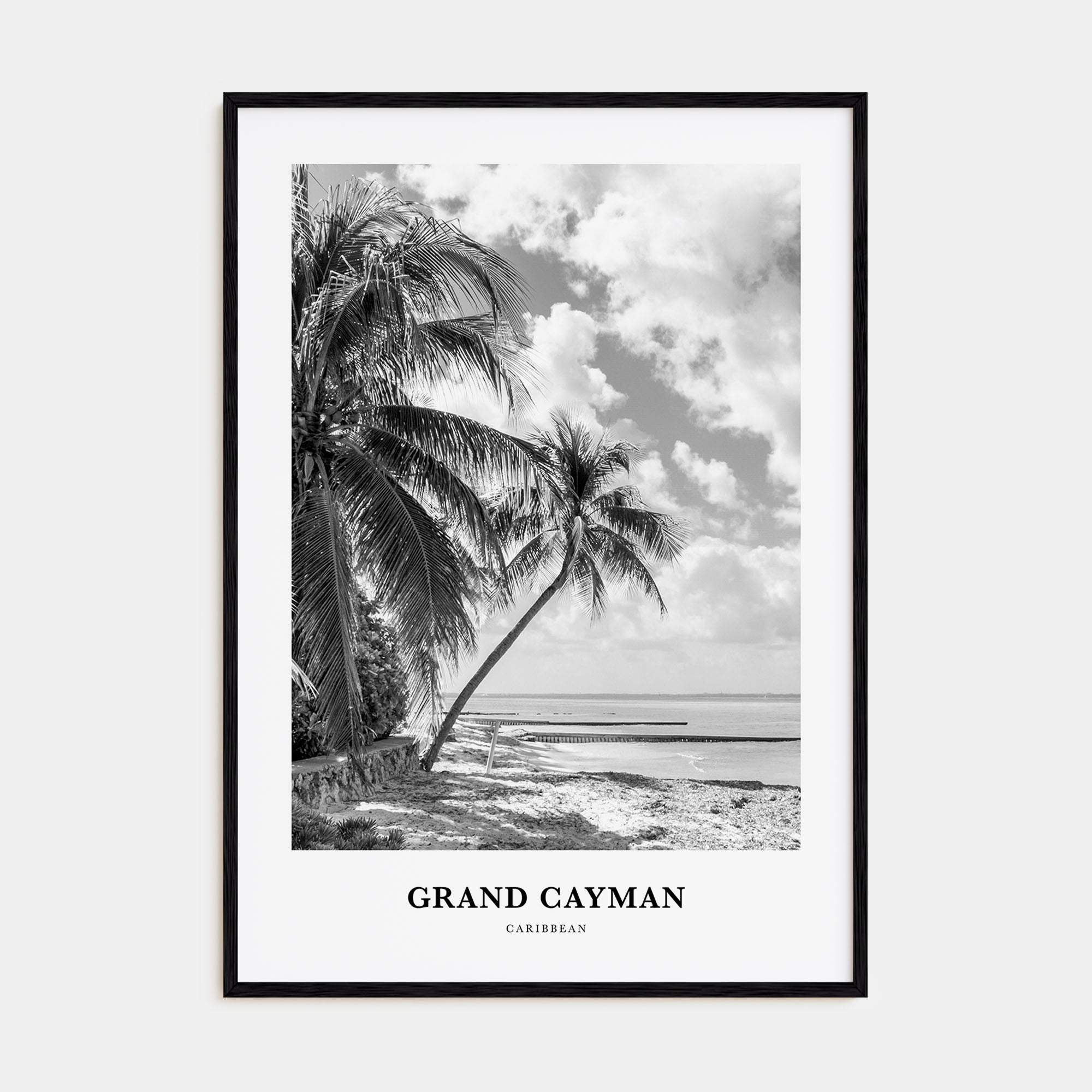 Grand Cayman Portrait B&W Poster
