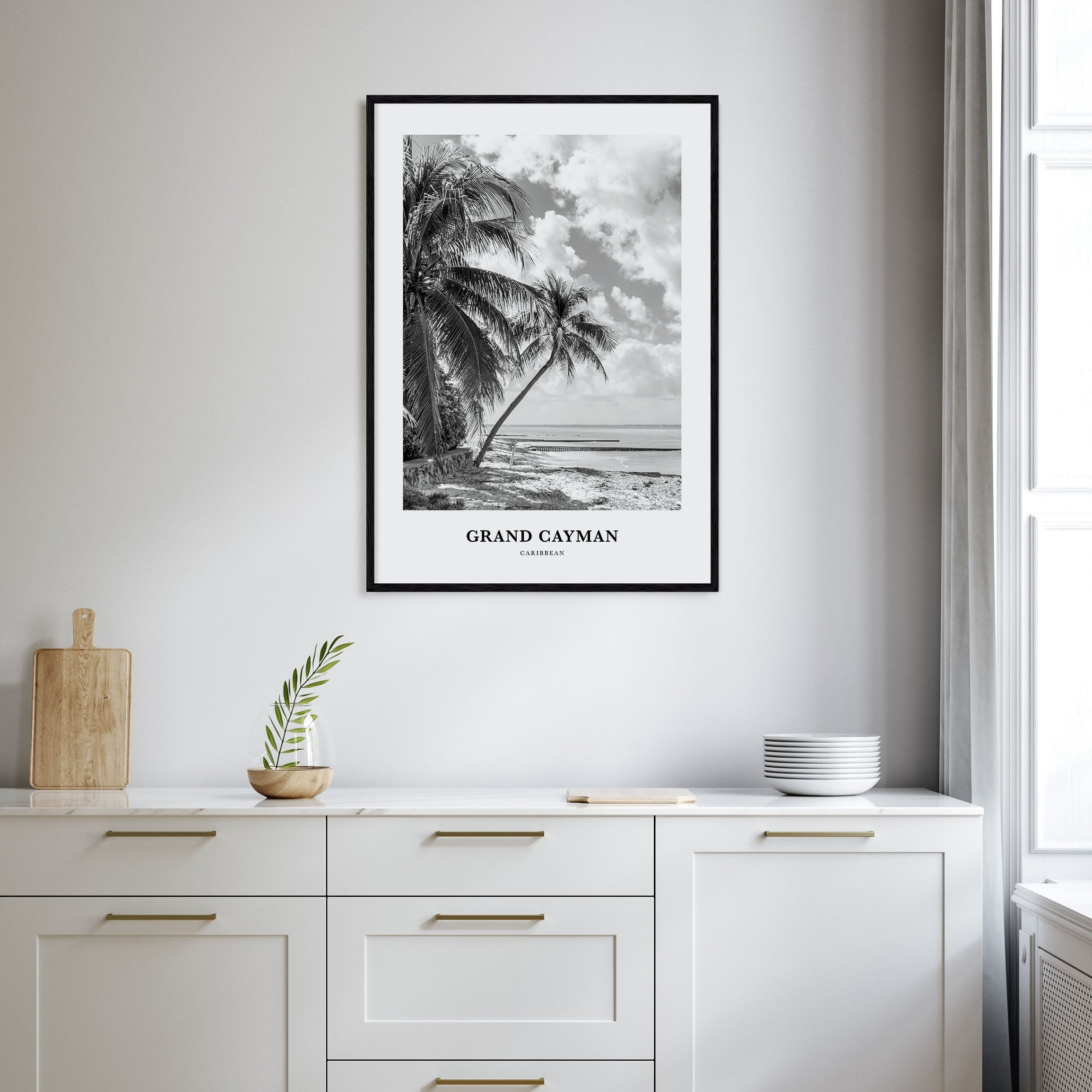 Grand Cayman Portrait B&W Poster
