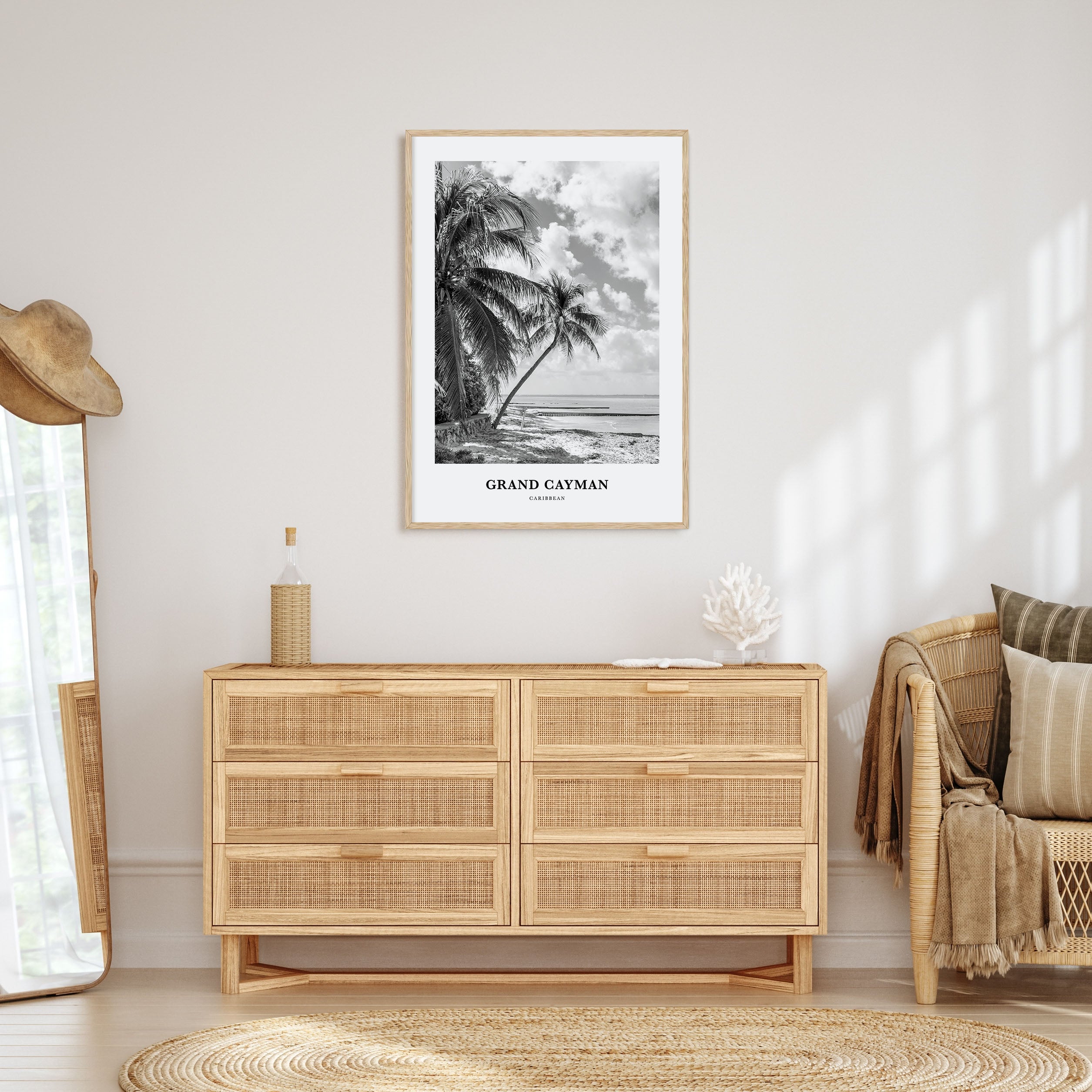 Grand Cayman Portrait B&W Poster