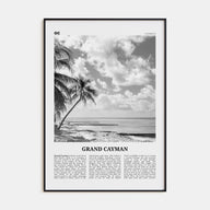 Grand Cayman Travel B&W Poster