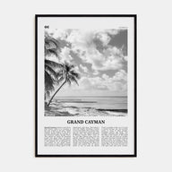 Grand Cayman Travel B&W Poster