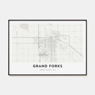 Grand Forks Map Landscape Poster
