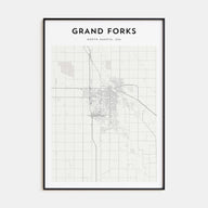 Grand Forks Map Portrait Poster