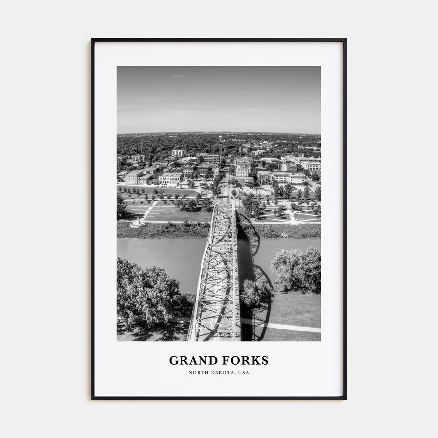 Grand Forks Portrait B&W Poster