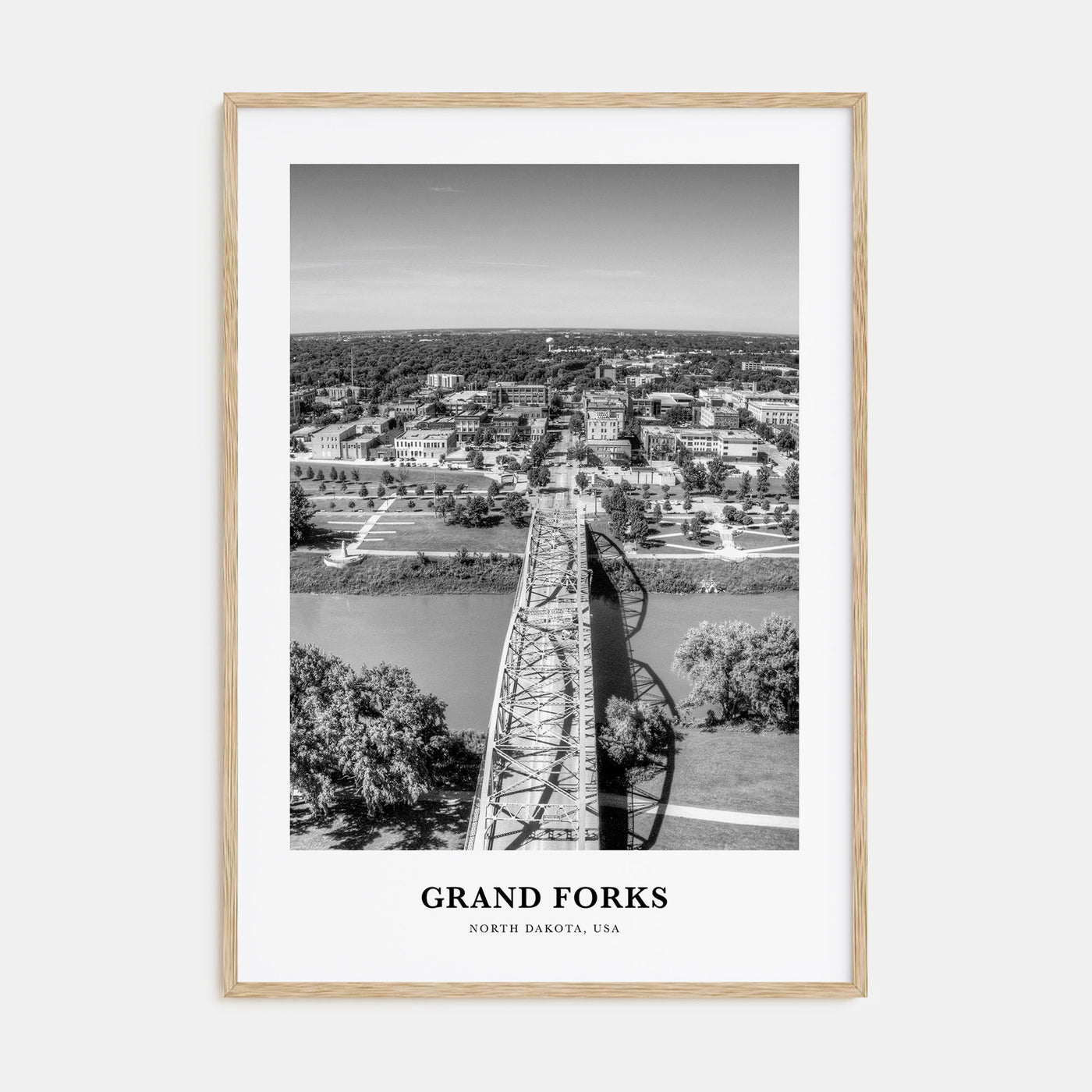 Grand Forks Portrait B&W Poster