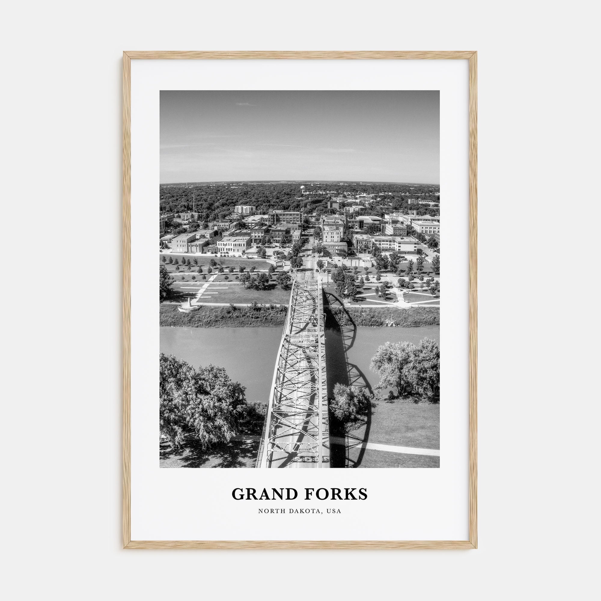 Grand Forks Portrait B&W Poster