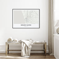 Grand Haven Map Landscape Poster