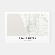 Grand Haven Map Landscape Poster