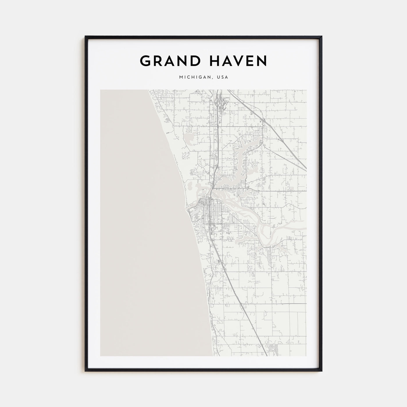 Grand Haven Map Portrait Poster