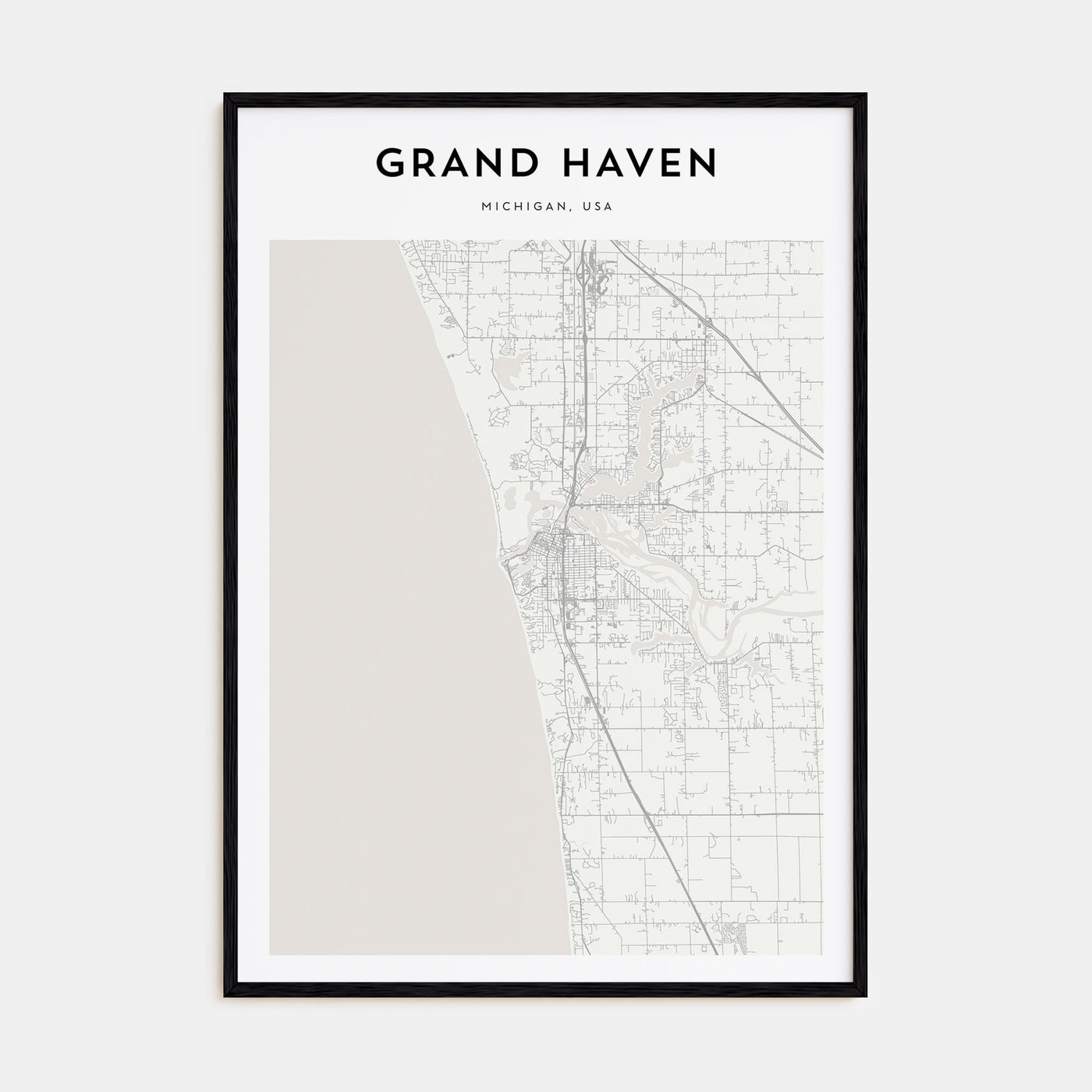 Grand Haven Map Portrait Poster