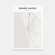 Grand Haven Map Portrait Poster
