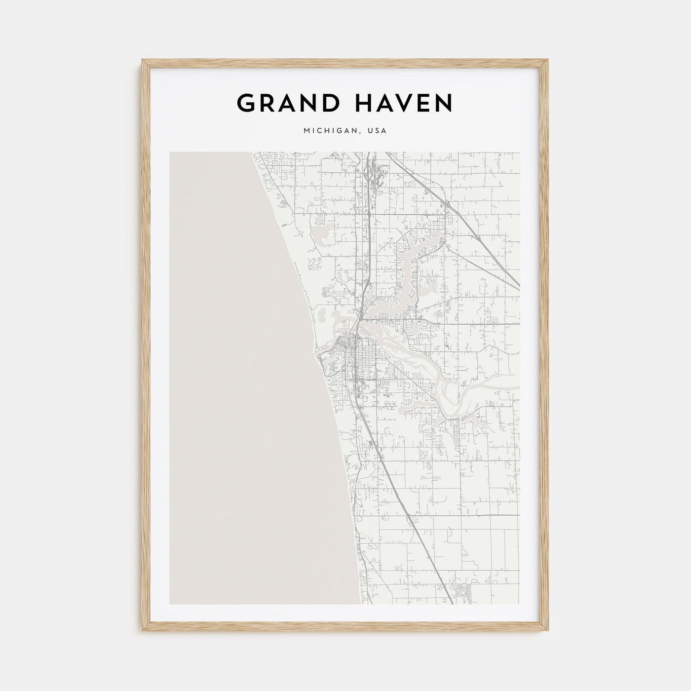 Grand Haven Map Portrait Poster