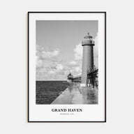 Grand Haven Portrait B&W Poster