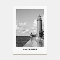 Grand Haven Portrait B&W Poster