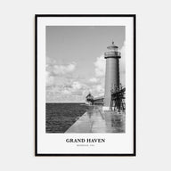 Grand Haven Portrait B&W Poster