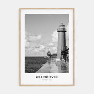 Grand Haven Portrait B&W Poster