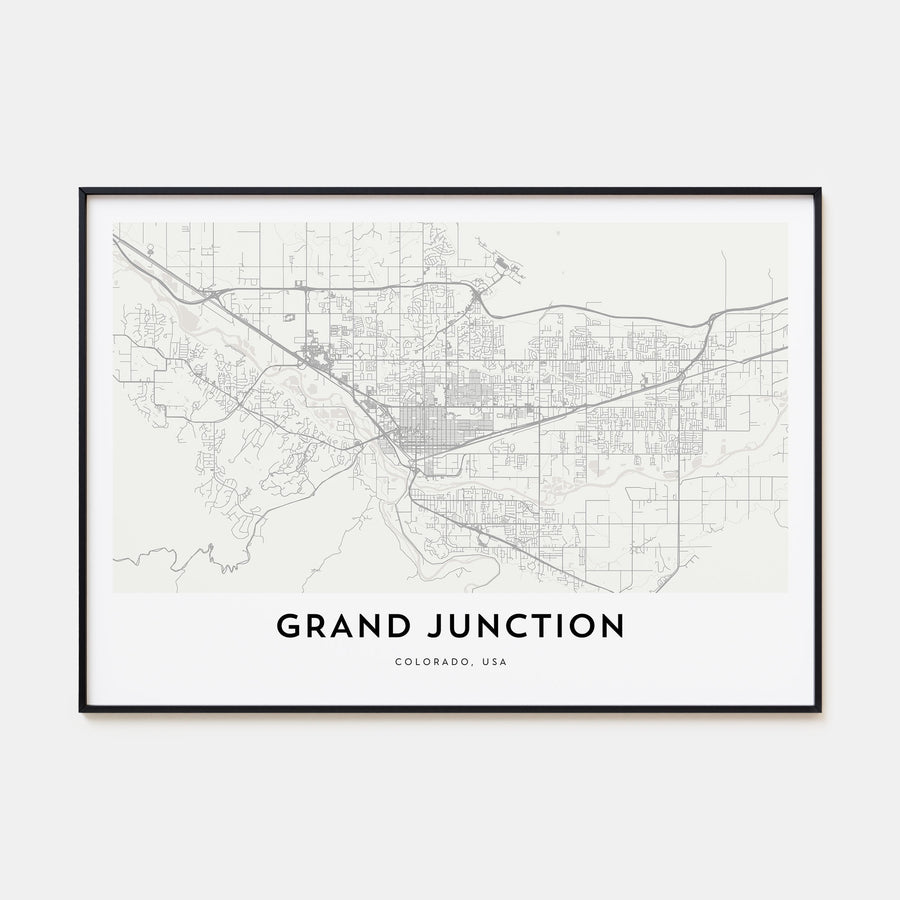 Grand Junction Map Landscape Poster