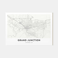 Grand Junction Map Landscape Poster