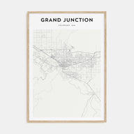 Grand Junction Map Portrait Poster