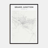 Grand Junction Map Portrait Poster