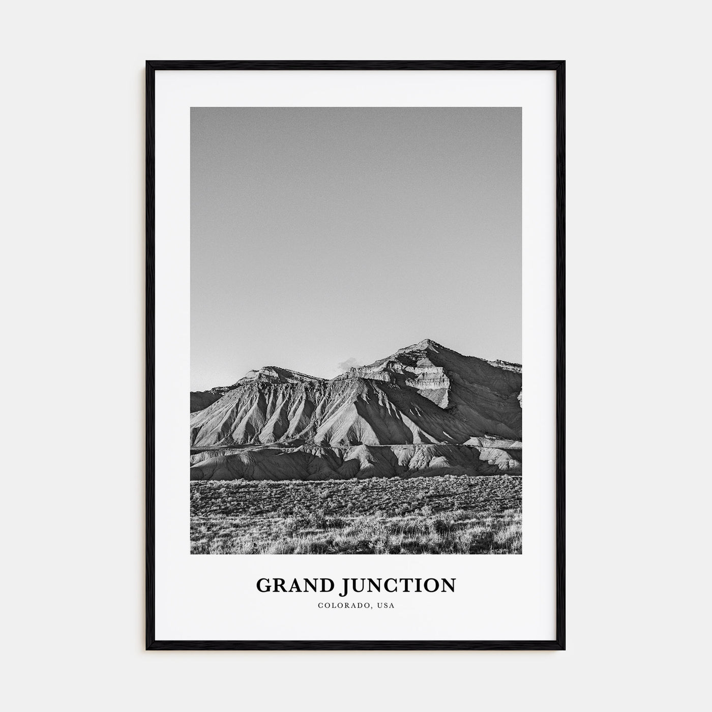 Grand Junction Portrait B&W Poster