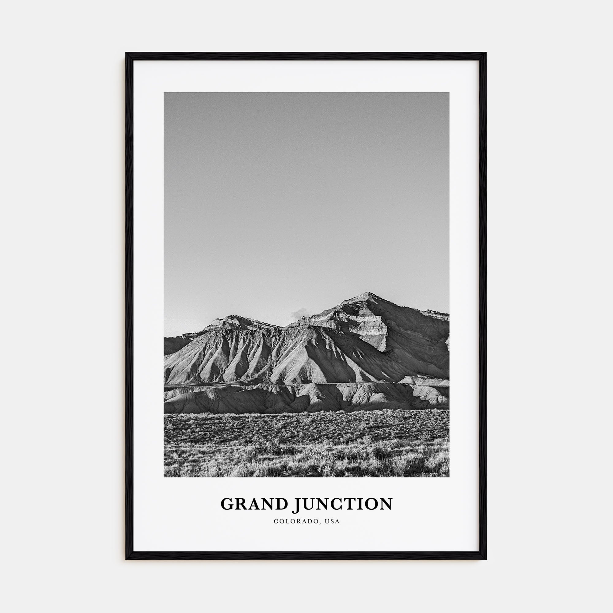 Grand Junction Portrait B&W Poster