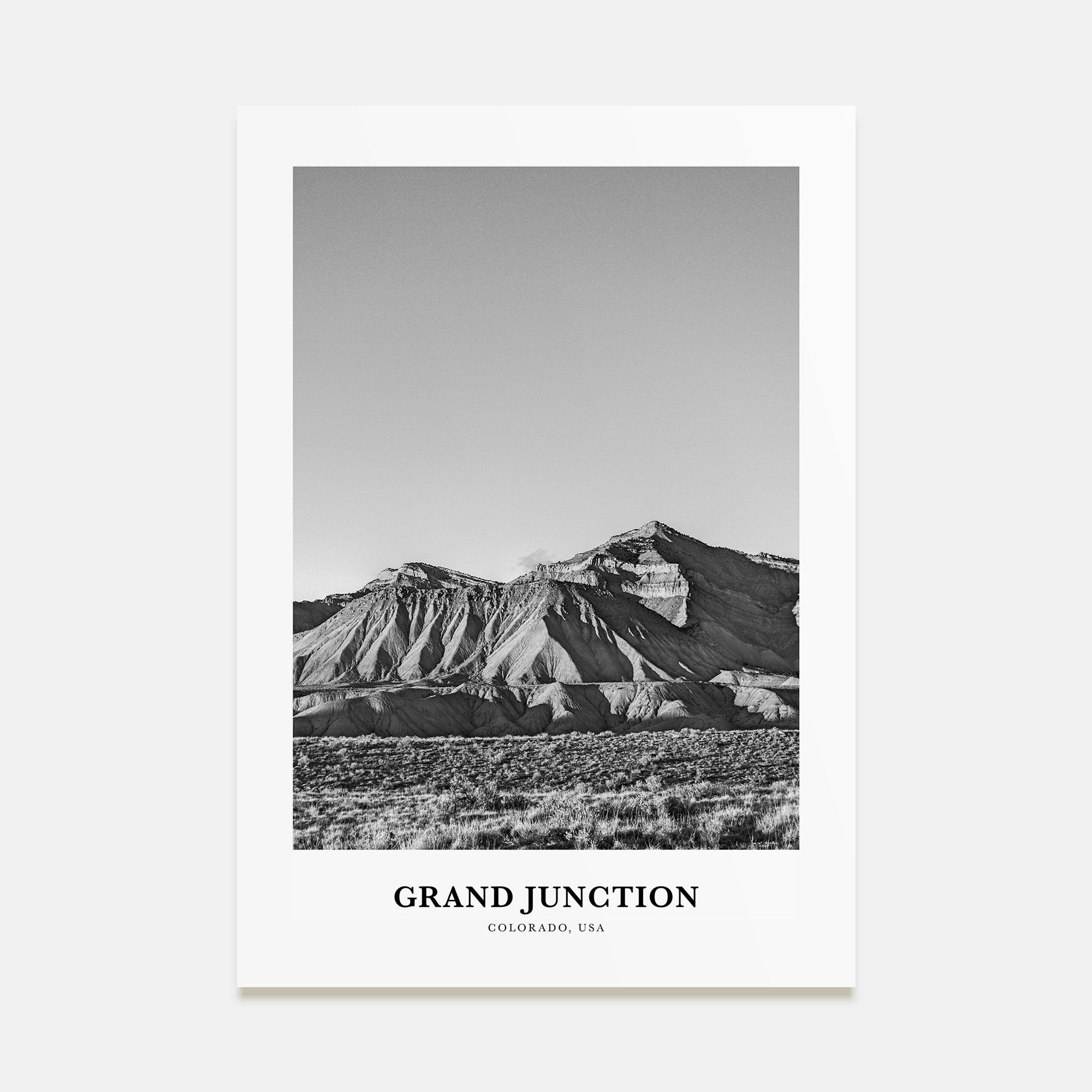 Grand Junction Portrait B&W Poster