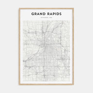 Grand Rapids Map Portrait Poster