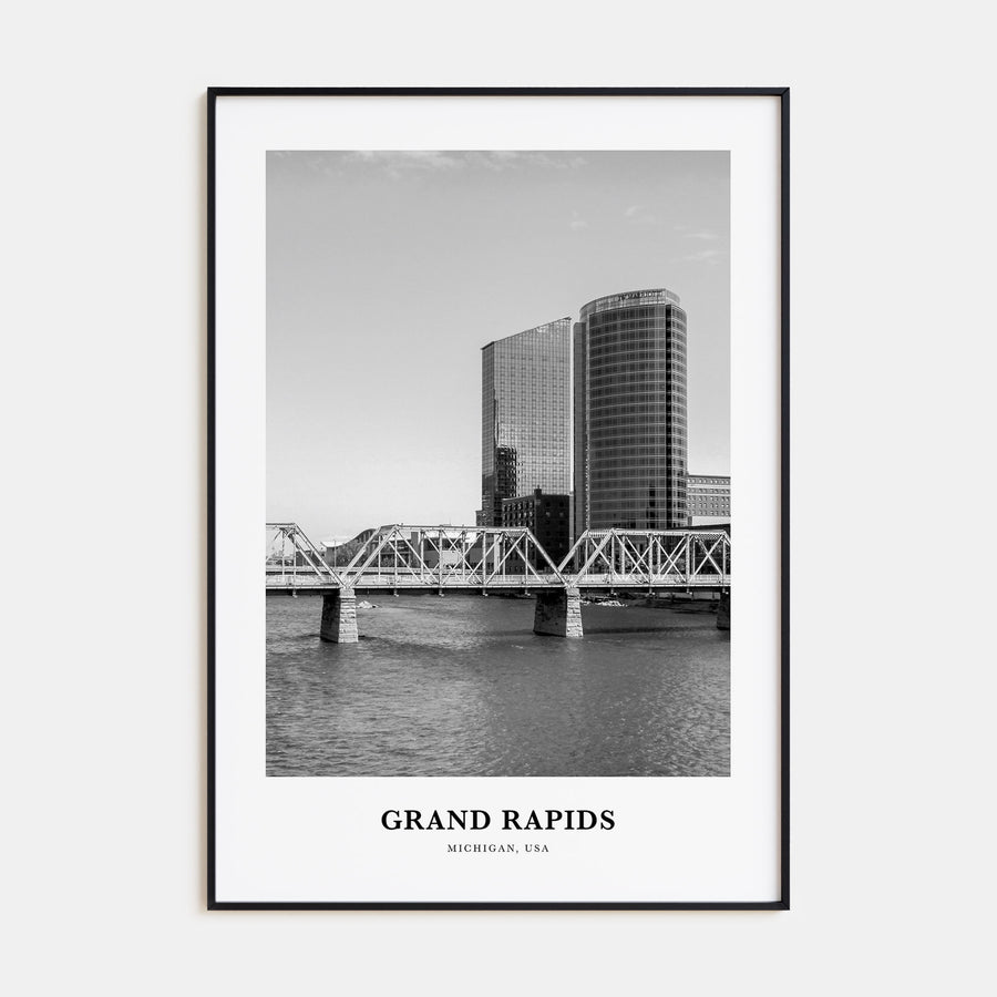 Grand Rapids Portrait B&W No 1 Poster