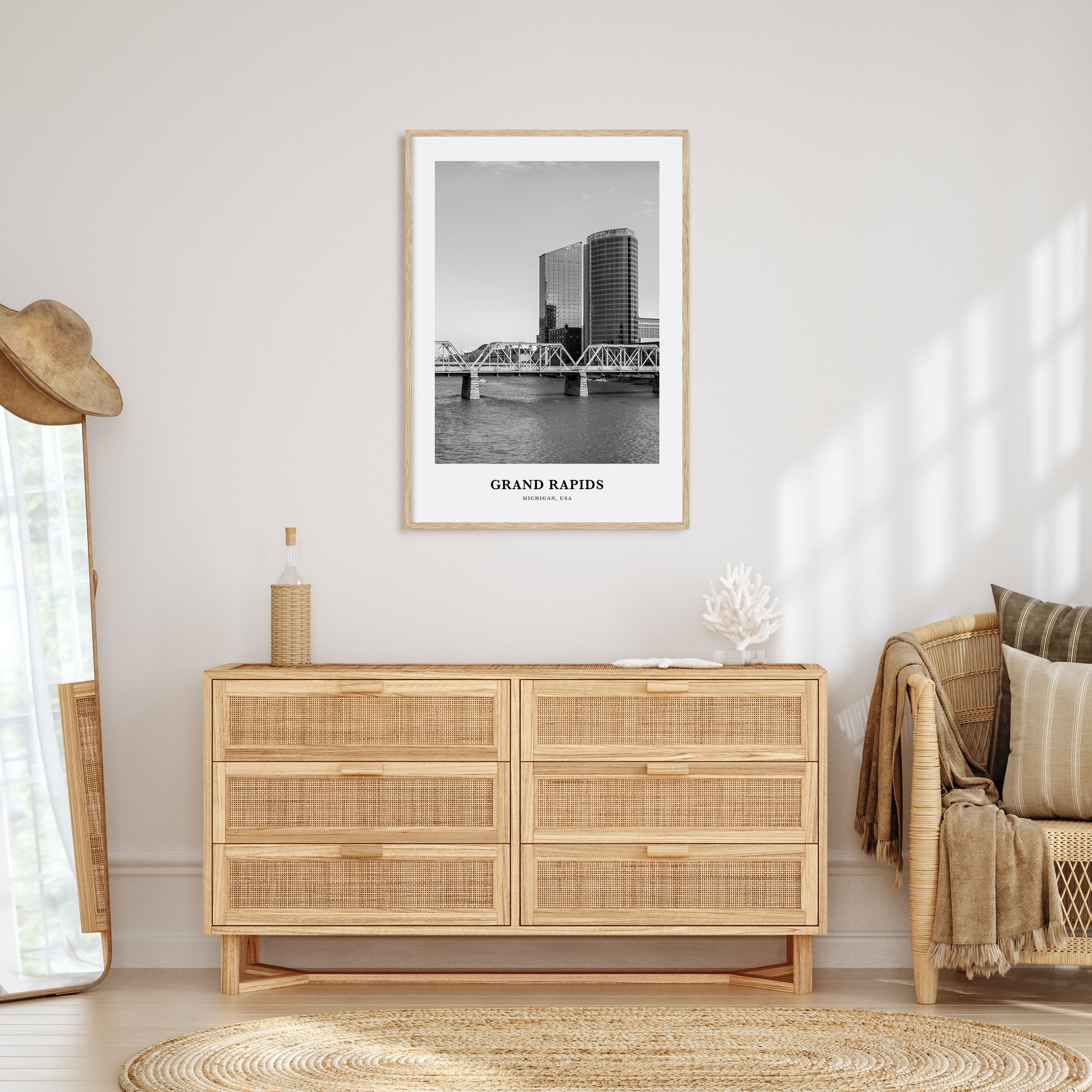 Grand Rapids Portrait B&W No 1 Poster