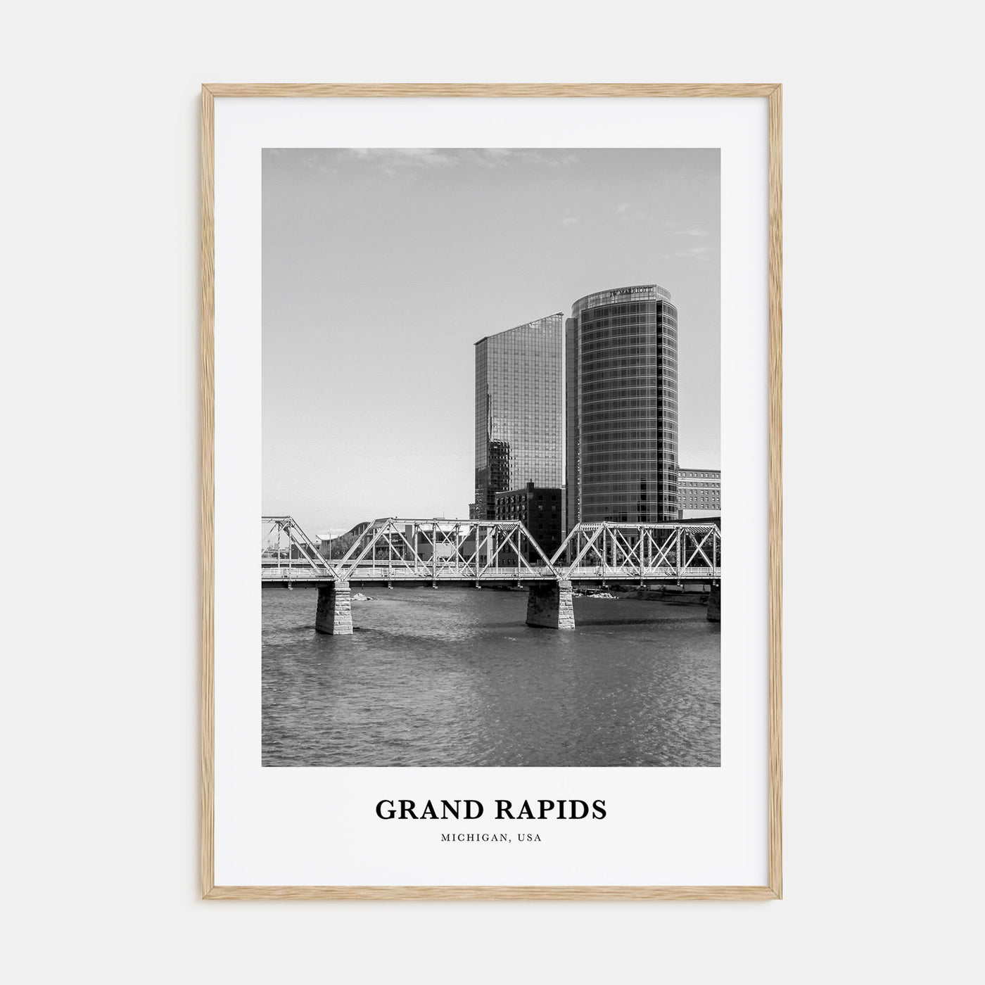 Grand Rapids Portrait B&W No 1 Poster