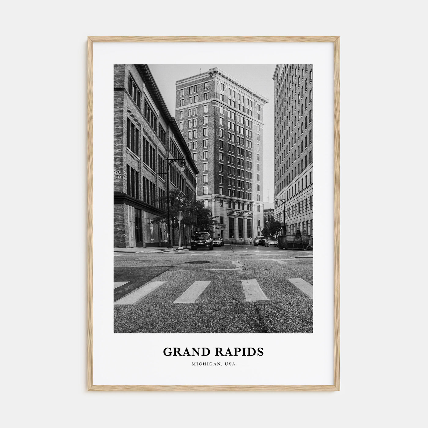 Grand Rapids Portrait B&W No 2 Poster