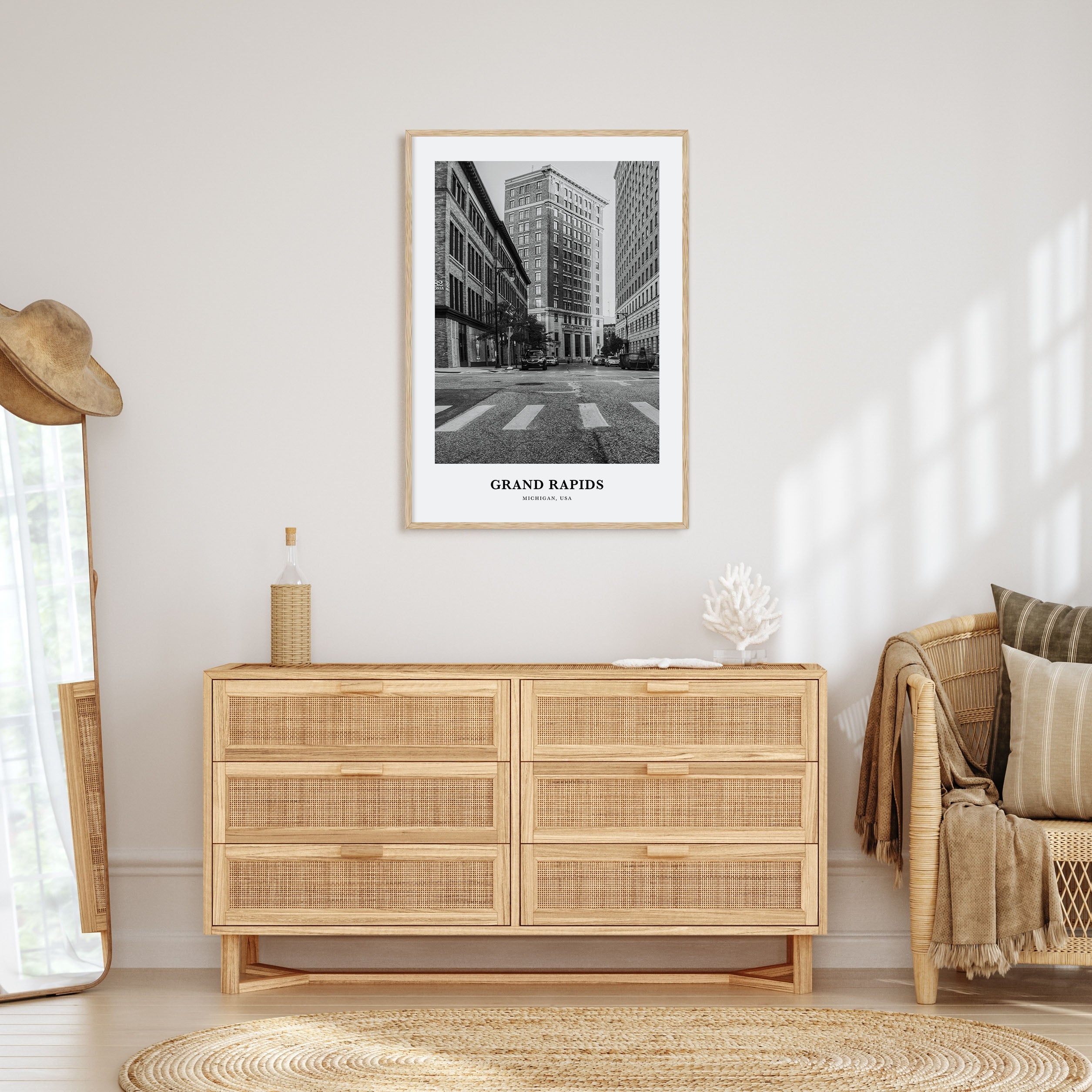 Grand Rapids Portrait B&W No 2 Poster