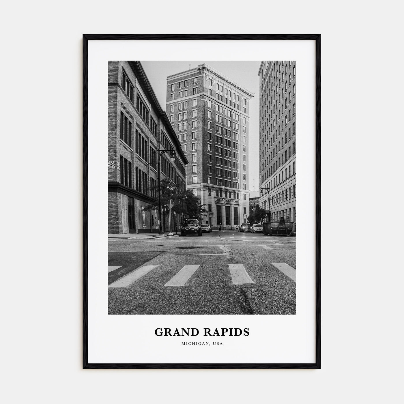 Grand Rapids Portrait B&W No 2 Poster