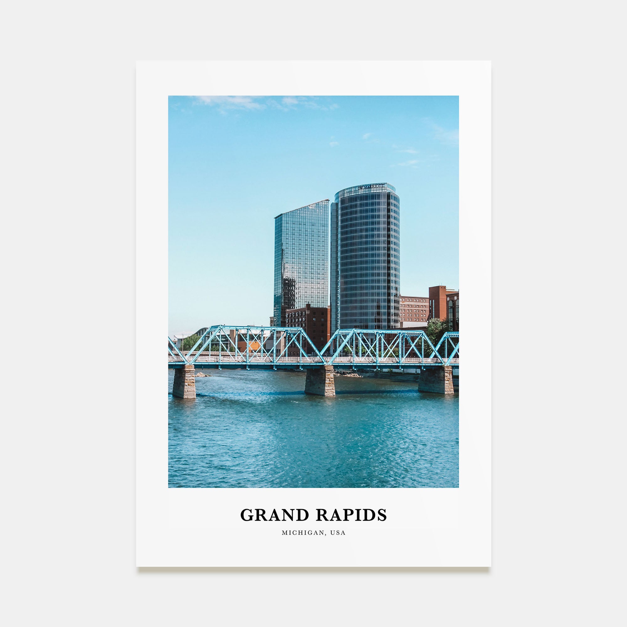 Grand Rapids Portrait Color Poster
